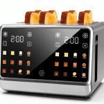 Smart Toaster 4 Slice Wide Slot– Dual Digital TouchScreen & Independent Control for Family | 1800W Stainless Steel for 6 Bread Types & Toast Settings | Defrost Reheat & Single-Slice Modes-0