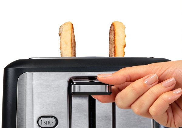 Hamilton Beach 2 Slice Toaster Extra Long Slots Matte Black Stainless-5