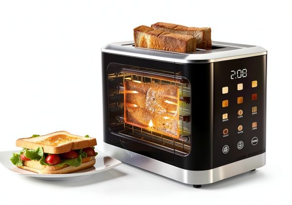 Touch screen Toaster 2 Slice Digital Timer Toasters with 6 Bread Types & 6 Shade Settings, Smart Extra Wide Slots Toaster with Bagel Defrost Reheat Cancel Function-5