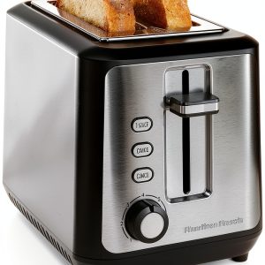 Hamilton Beach 2 Slice Toaster Extra Long Slots Matte Black Stainless-0