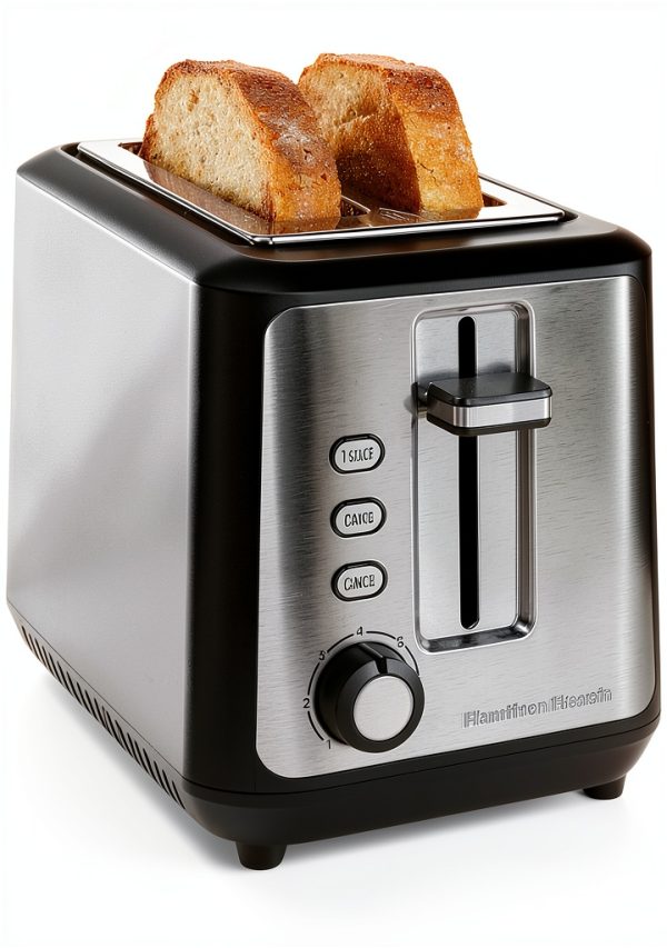 Hamilton Beach 2 Slice Toaster Extra Long Slots Matte Black Stainless-0