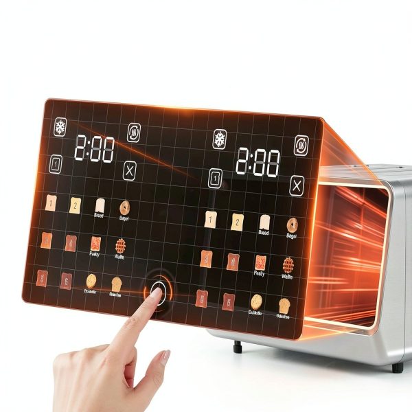 Smart Toaster 4 Slice Wide Slot– Dual Digital TouchScreen & Independent Control for Family | 1800W Stainless Steel for 6 Bread Types & Toast Settings | Defrost Reheat & Single-Slice Modes-5