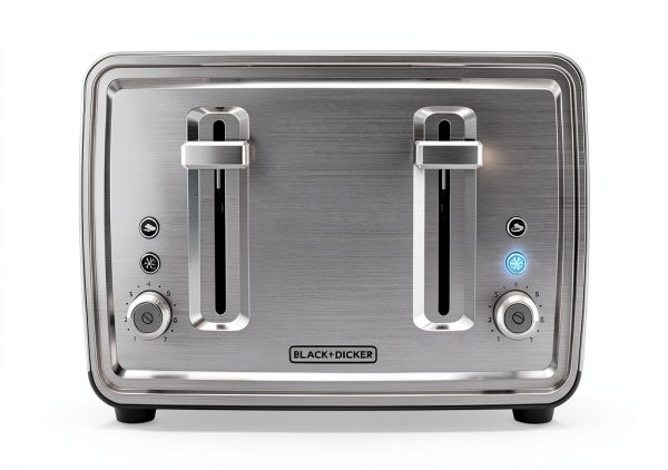 BLACK+DECKER 4-Slice Toaster, Stainless Steel, TR4900SSD-1
