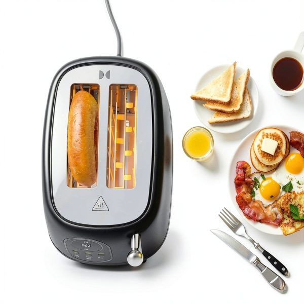Smart Touch Screen Toaster Keenstone 2‑Slice Wide‑Slot Stainless Black-7