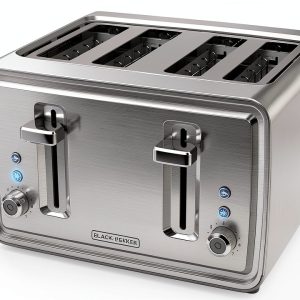 BLACK+DECKER 4-Slice Toaster, Stainless Steel, TR4900SSD-0
