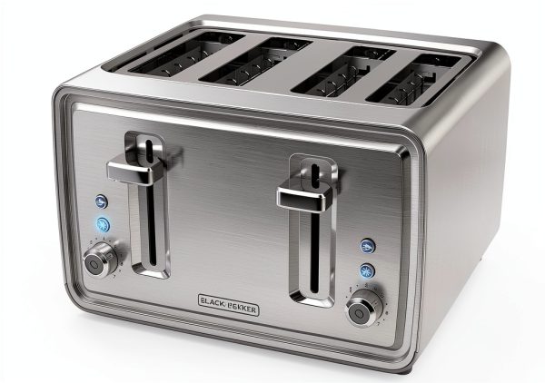 BLACK+DECKER 4-Slice Toaster, Stainless Steel, TR4900SSD-0