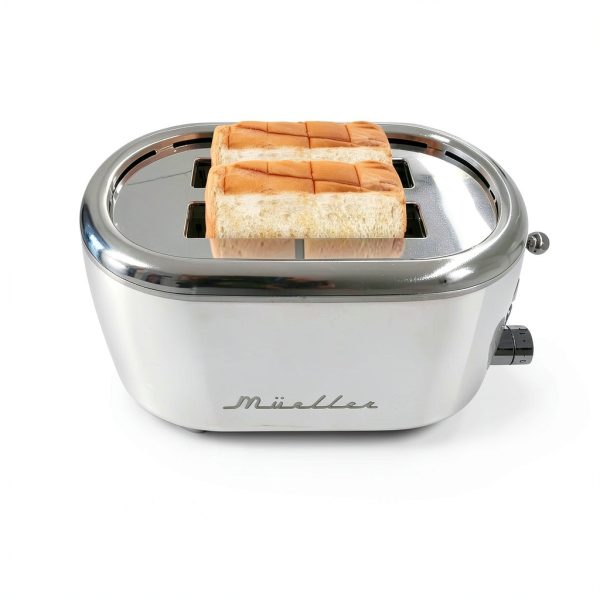 Retro Toaster Mueller Home 2‑Slice Stainless Steel 7‑Level Reheat-2