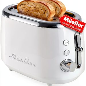 Retro Toaster Mueller Home 2‑Slice Stainless Steel 7‑Level Reheat-0