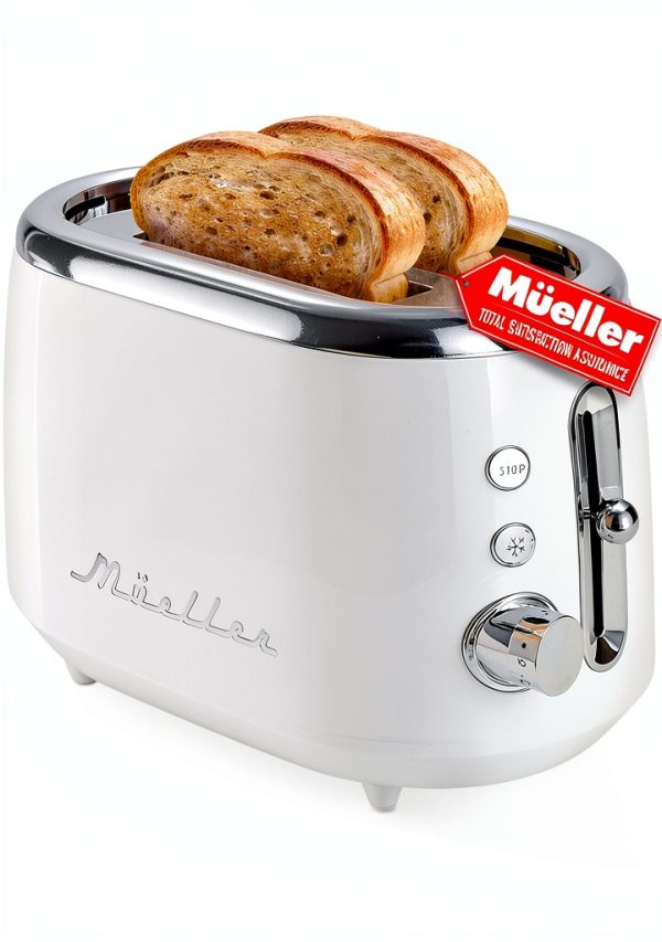 Retro Toaster Mueller Home 2‑Slice Stainless Steel 7‑Level Reheat-0